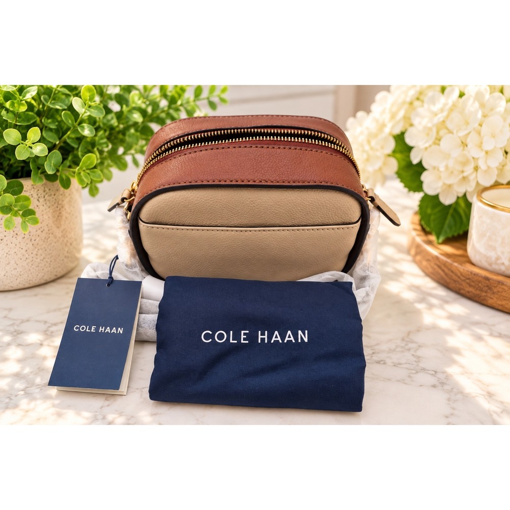 Cole Haan British Tan Essential Camera Bag Women Cross Body